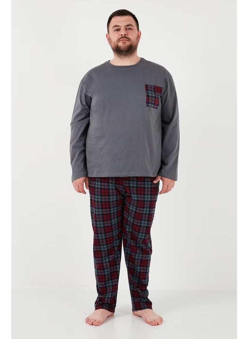 Buratti Cotton Regular Fit Plus Size Pajama Set Men's Pajama Set 6572001B - Image 3